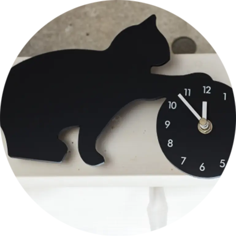 黒猫の時計
